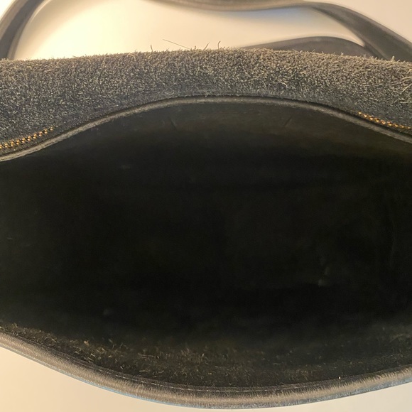 Coach Vintage Stewardess 9525 Black Leather Shoulder Bag Purse Gorgeous! - Picture 6 of 12